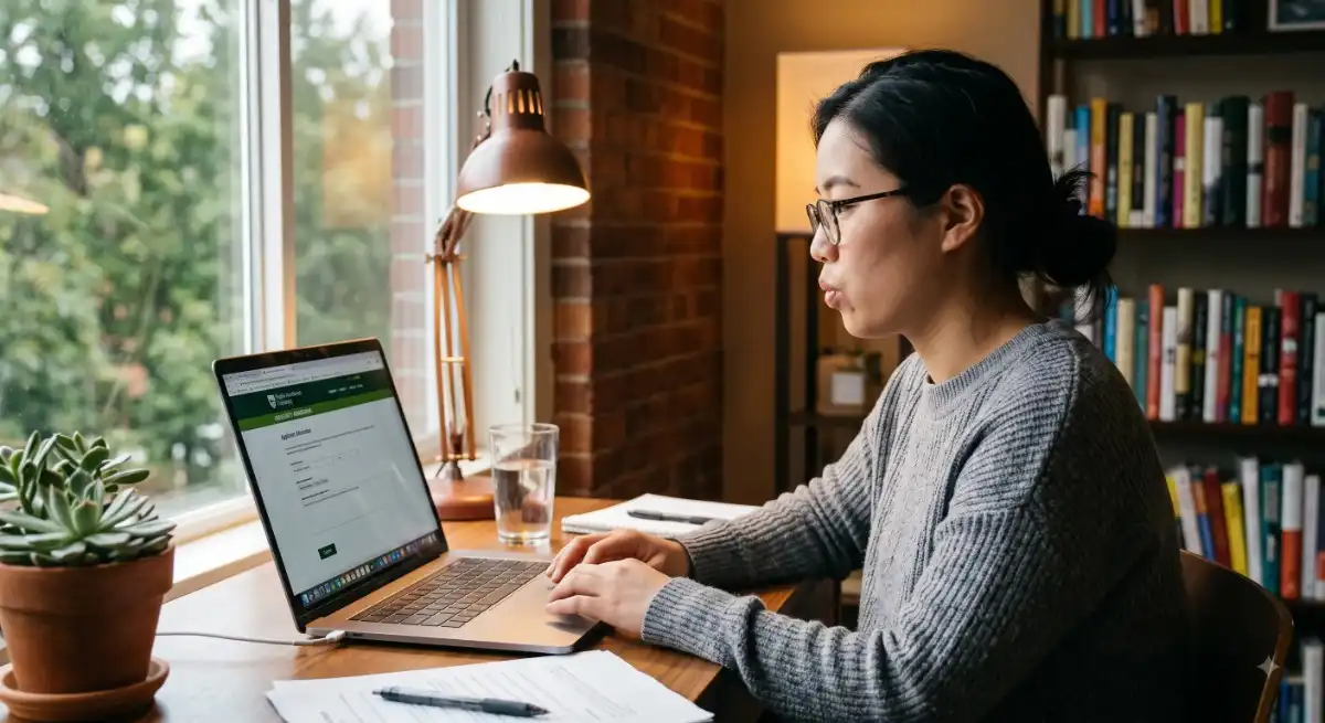 Person applying online