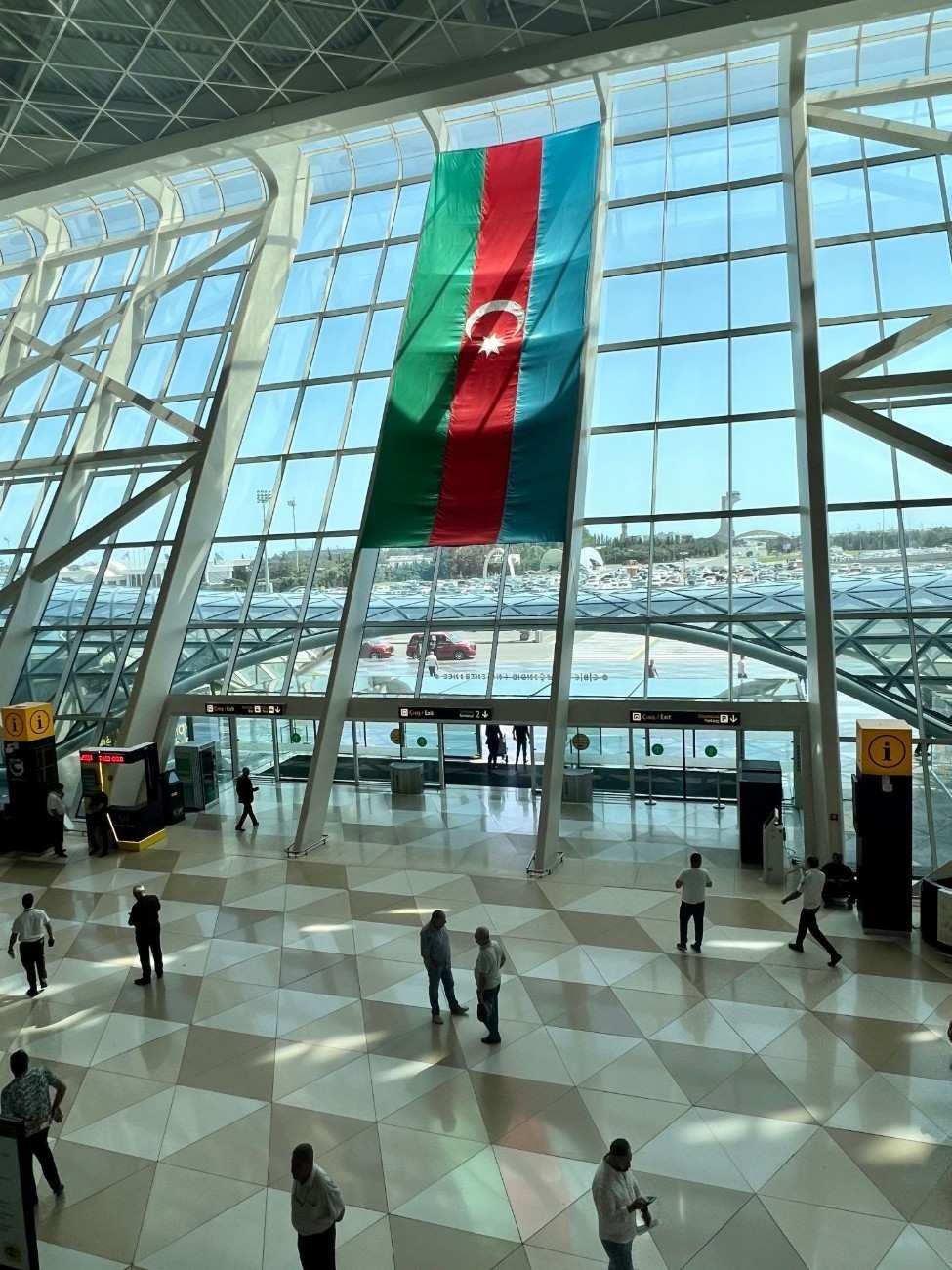The arrivals hall at Heydar Aliyev International Airport
