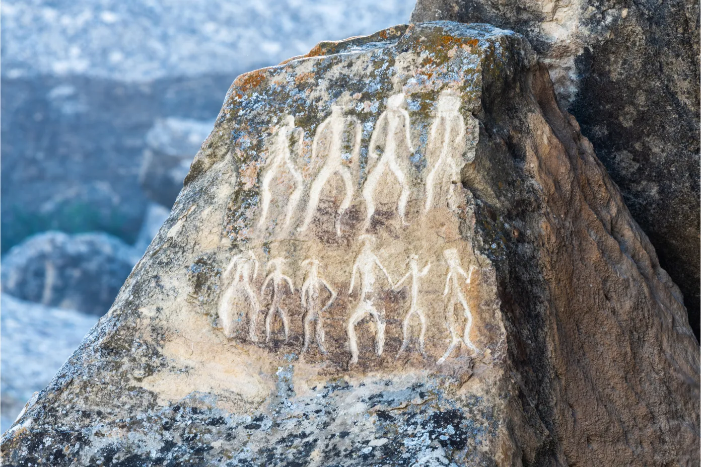 Gobustan landscape in Azerbaijan