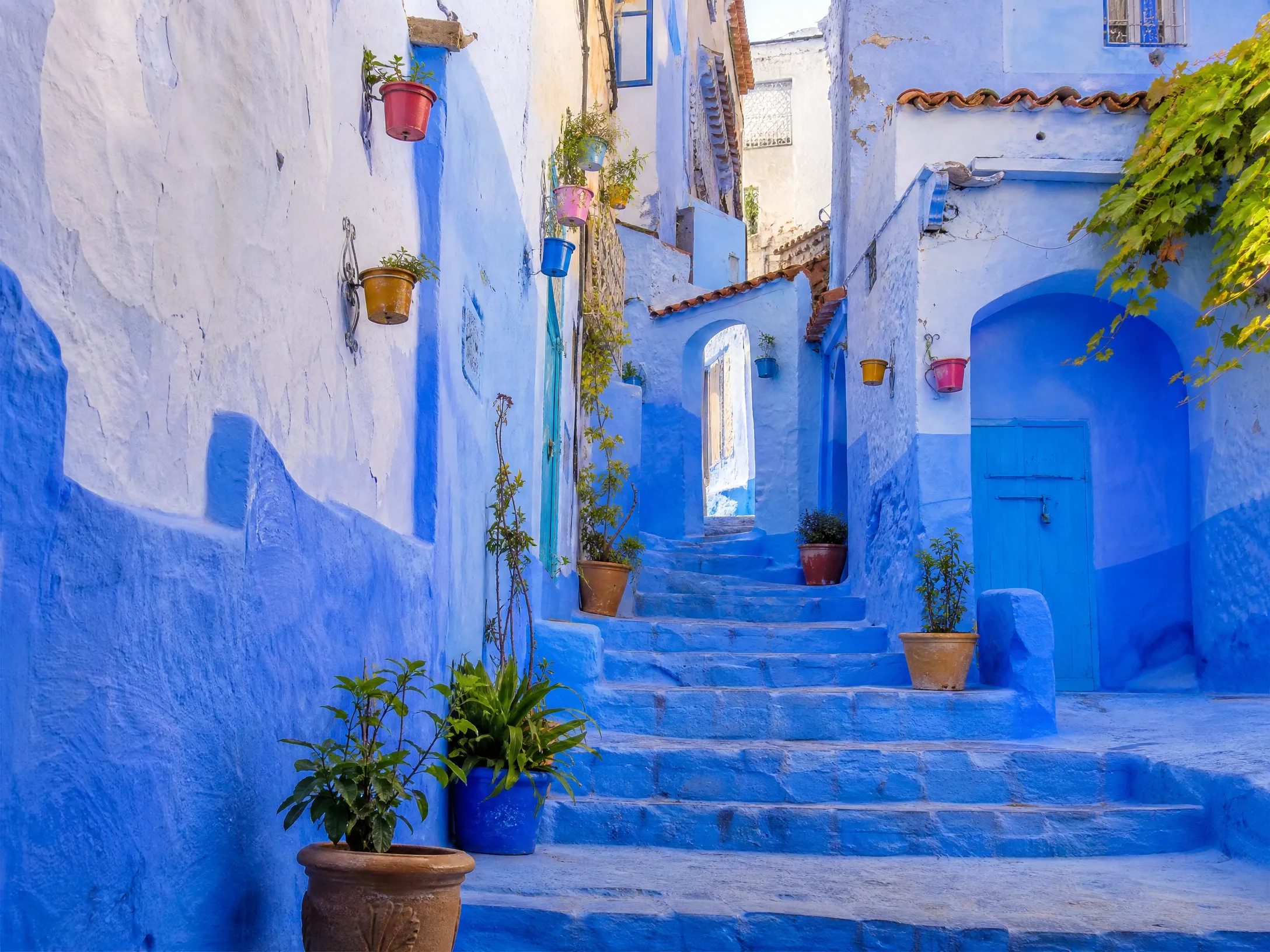 Chefchaouen blue medina street
