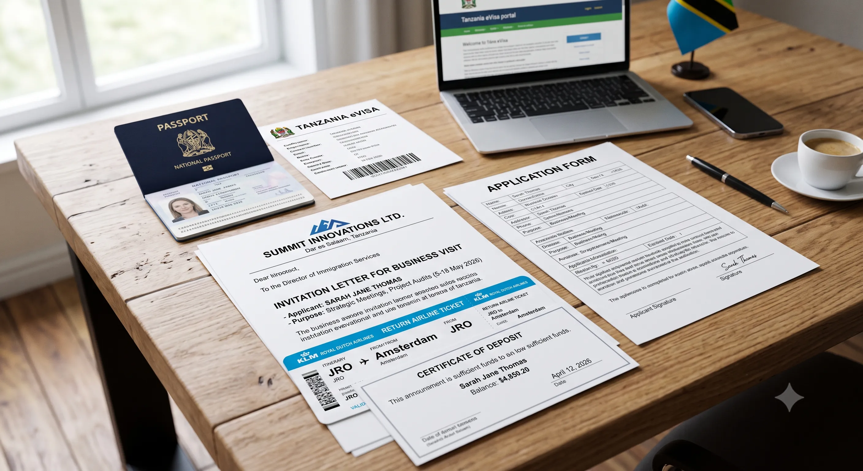 Supporting documents required for Tanzania Business eVisa