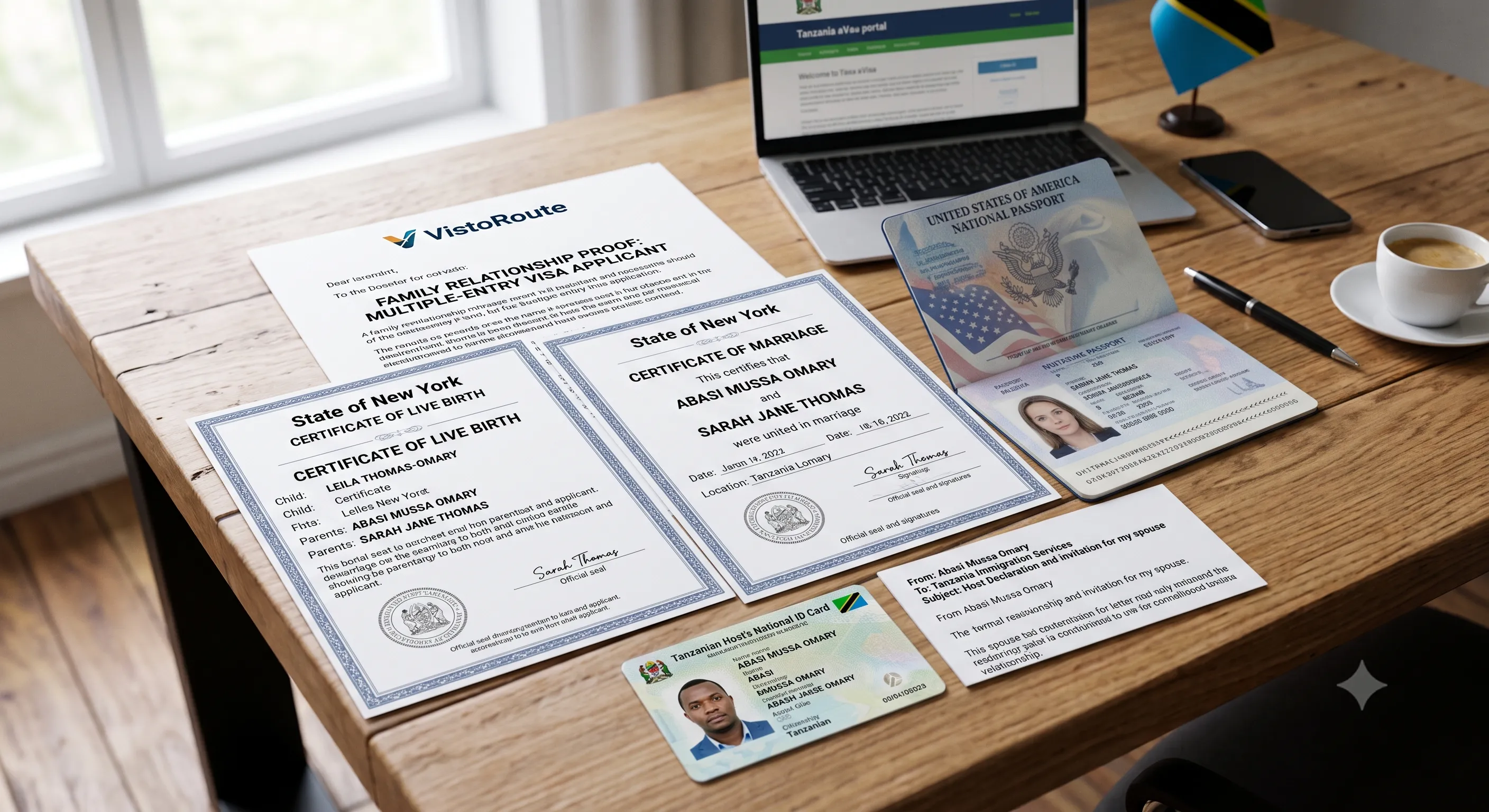 Family relationship proof for Tanzania Multiple-Entry Visa