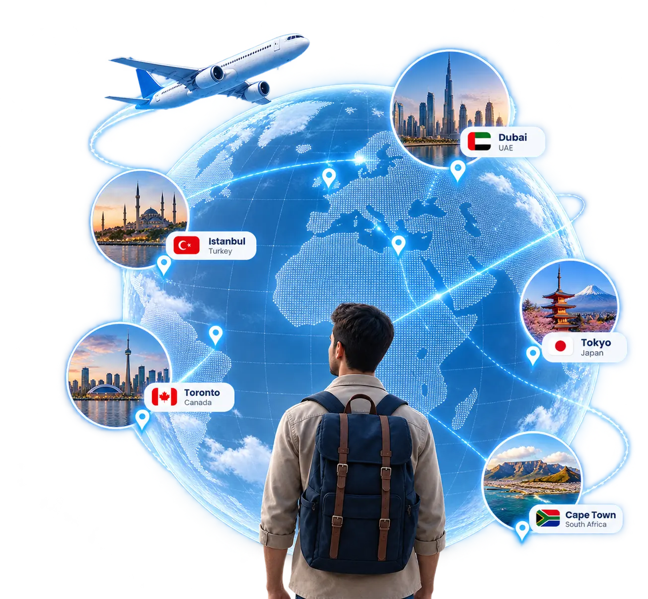 Travel destinations around the world